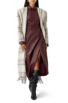 Carrie Double Faced Wool Fringe Coat